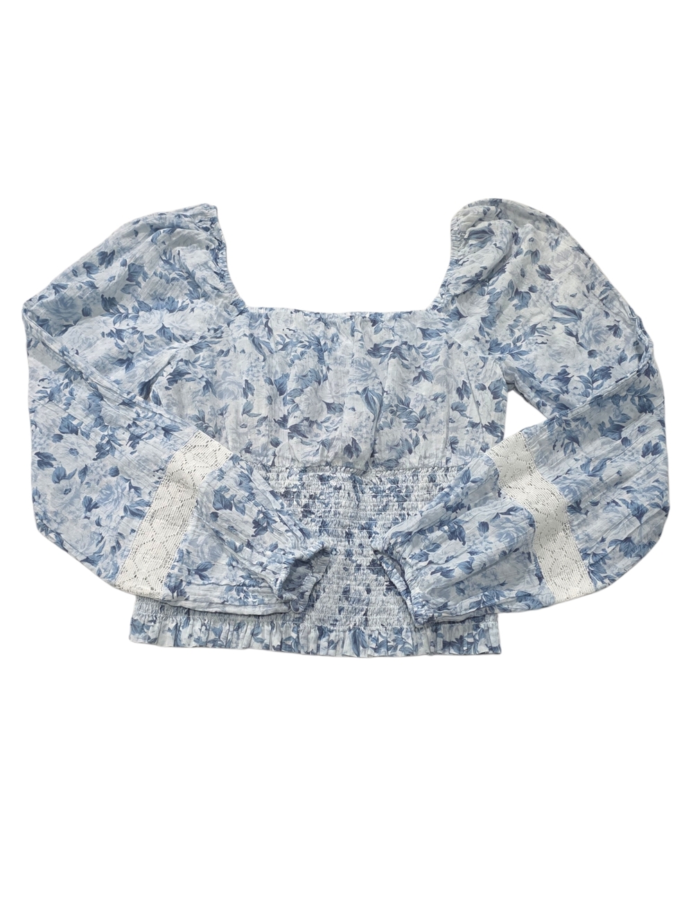 American Eagle Woman's Smocked Off-Shoulder Crop Top Size Xtra Small (XS) E66